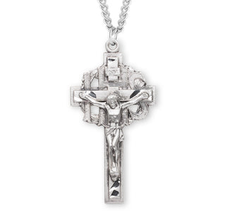 1 3 8 Inch Sterling Silver Crucifix With 24 Inch Chain