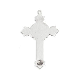 Sterling Silver Crucifix with Fancy Tips & Starburst