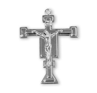 1 5/16-inch Sterling Silver Crucifix with 24-inch Chain