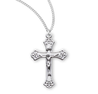 1 1 8 Inch Sterling Silver Crucifix With 18 Inch Chain 5
