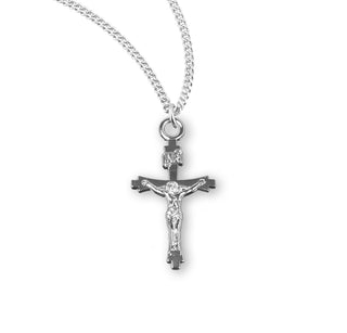 7 8 Inch Sterling Silver Crucifix With 18 Inch Chain 5