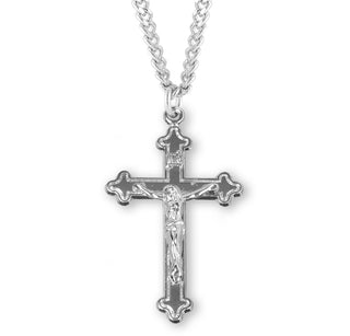 1 3 8 Inch Sterling Silver Crucifix With 24 Inch Chain 1