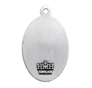 Sterling Silver Oval St. Christopher Medal