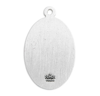 Sterling Silver Oval Shaped St. Michael Medal