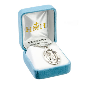 Sterling Silver Oval Shaped St. Patrick Medal