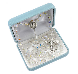 Genuine Rose Quartz Sterling Rosary - Engravable