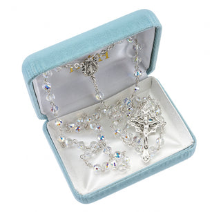 Straight Corrugated Sterling Rosary - Engravable