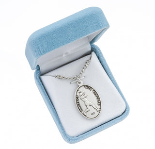 Sterling Silver St. Christopher Baseball Athlete Medal