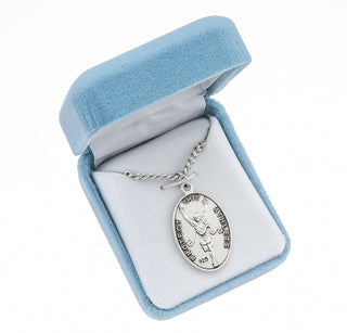 Sterling Silver St. Christopher Track Athlete Medal