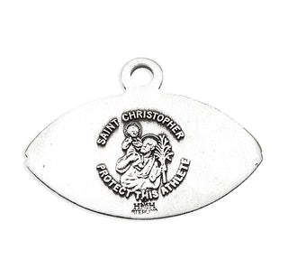 Sterling Silver St. Christopher Football Athlete Medal
