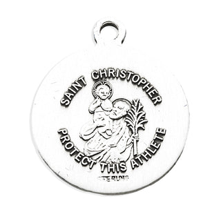 Sterling Silver St. Christopher Golf Athlete Medal