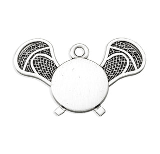 Sterling Silver Saint Christopher Lacrosse Athlete Medal
