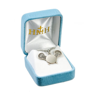 Sterling Silver St. Christopher Lacrosse Athlete Medal