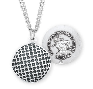 Sterling Silver Saint Sebastian Golf Athlete Medal