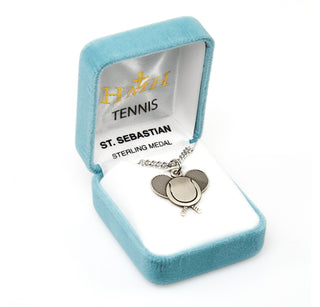 Sterling Silver St. Sebastian Tennis Athlete Medal