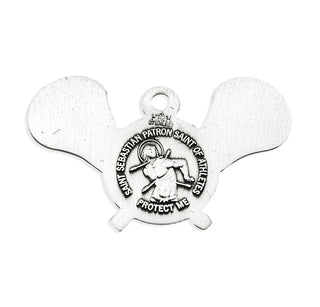 Sterling Silver St. Sebastian Lacrosse Athlete Medal