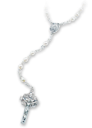 Spiral Corrugated Sterling Rosary - Engravable