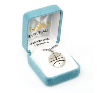 Sterling Silver Christ Basketball Athlete Medal