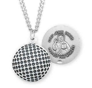 Sterling Silver Christ Golf Athlete Medal