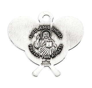 Sterling Silver Christ Tennis Athlete Medal