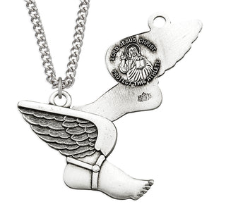 Sterling Silver Christ Track Athlete Medal