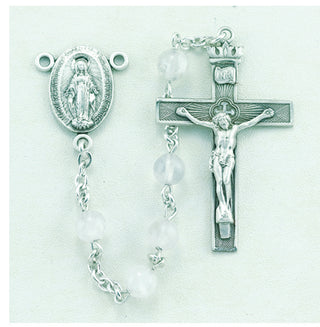 Genuine Rose Quartz Sterling Rosary - Engravable