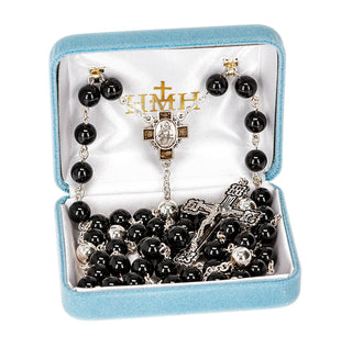 Jonquil Finest Austrian Crystal Sterling Rosary - Engravable