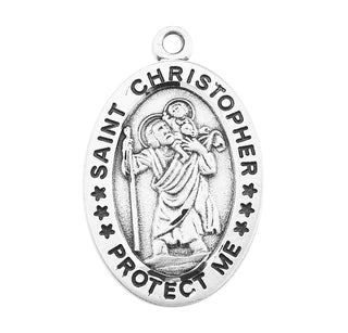 Sterling Silver St. Christopher Track Athlete Medal