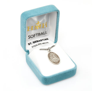 Sterling Silver St. Sebastian Softball Athlete Medal