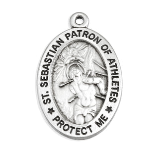 Sterling Silver St. Sebastian Tennis Athlete Medal