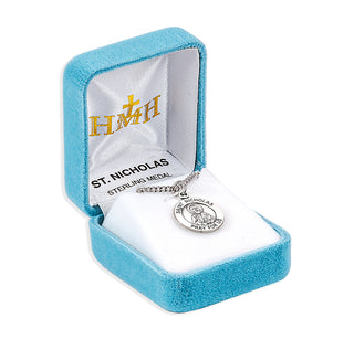 Sterling Silver Round Shaped St. Nicholas Medal
