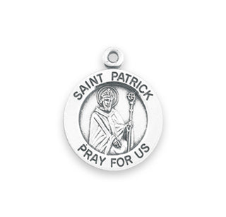 Sterling Silver Round Shaped St. Patrick Medal