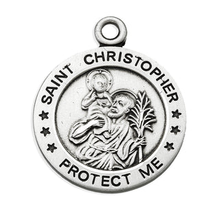Sterling Silver St. Christopher Track Athlete Medal