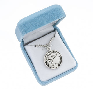 Sterling Silver St. Christopher Martial Arts Athlete Medal