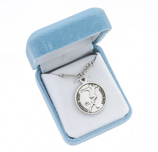 Sterling Silver St. Sebastian Soccer Athlete Medal