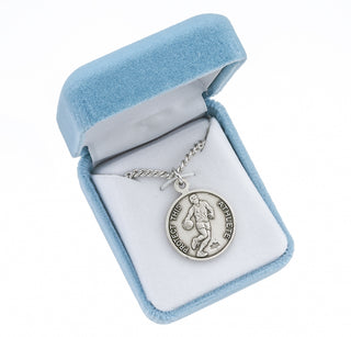Sterling Silver St. Sebastian Basketball Athlete Medal