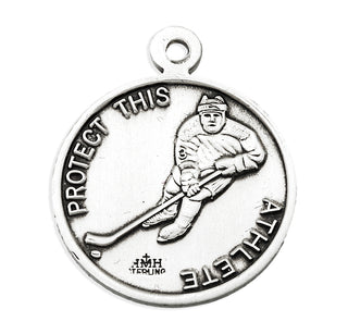 Sterling Silver St. Sebastian Hockey Athlete Medal