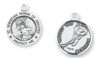 Sterling Silver St. Sebastian Hockey Athlete Medal - SALE