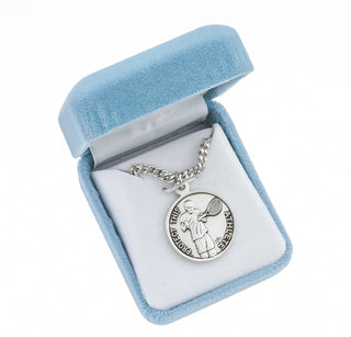 Sterling Silver St. Sebastian Tennis Athlete Medal