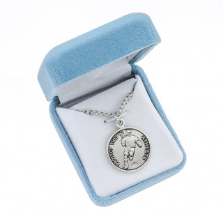 Sterling Silver St. Sebastian Lacrosse Athlete Medal