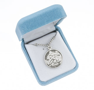 Sterling Silver St. Sebastian Wrestling Athlete Medal