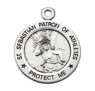 Sterling Silver St. Sebastian Weight Lifting Athlete Medal