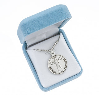 Sterling Silver St. Sebastian Weight Lifting Athlete Medal