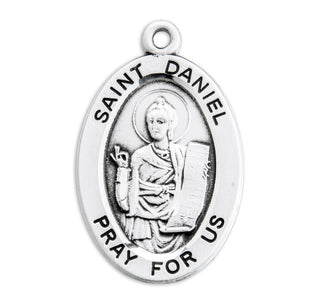 Sterling Silver Oval Shaped St. Daniel Medal