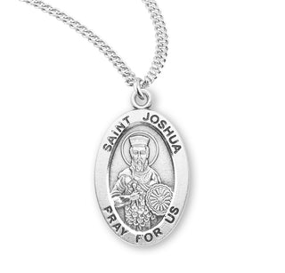 Sterling Silver Oval Saint Joshua Medal