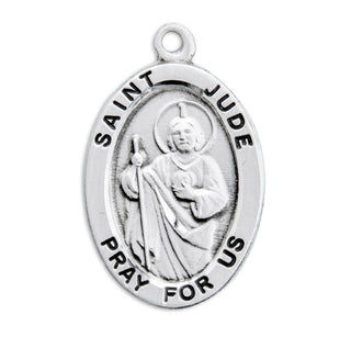 Sterling Silver Oval St. Jude Medal
