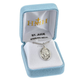 Sterling Silver Oval St. Jude Medal