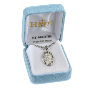 Sterling Silver Oval Shaped St. Martin De Porres Medal