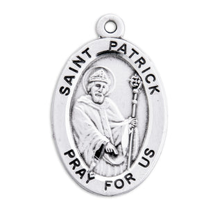 Sterling Silver Oval Shaped St. Patrick Medal