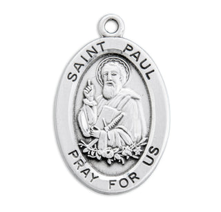 Sterling Silver Oval Shaped St. Paul Medal